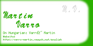 martin varro business card
